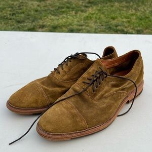 Frye Men's Olive Brown Suede Cap-Toe Oxfords
